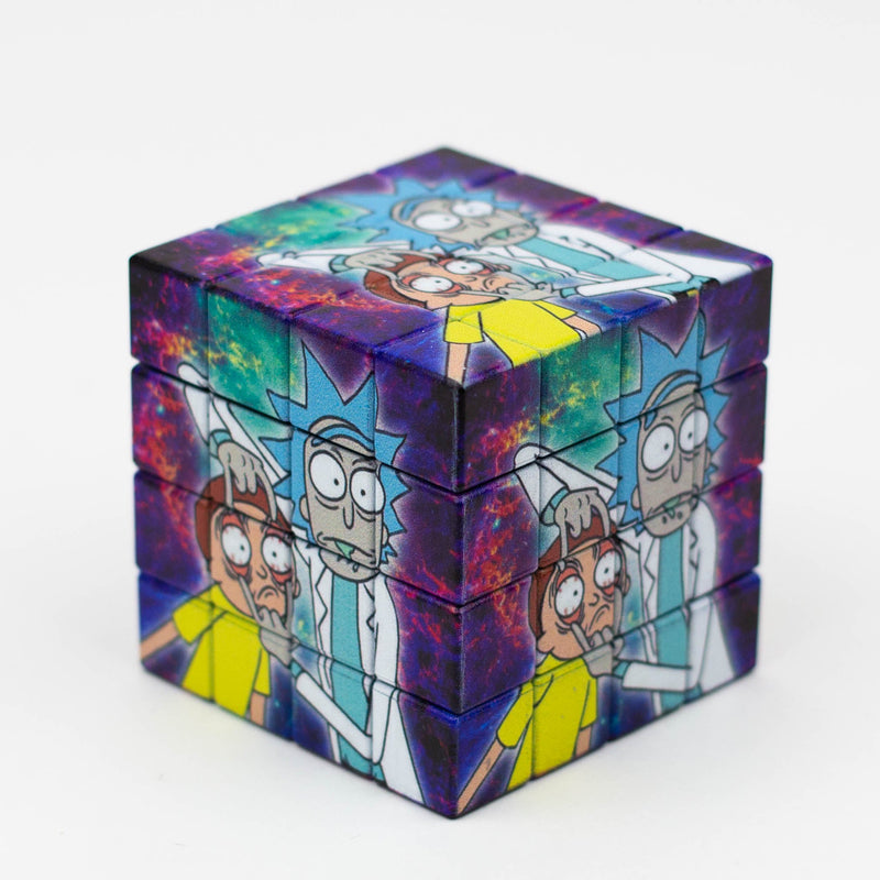 O Cartoon Cube Herb Grinder - 4 Parts