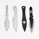 Defender 5.5" Throwing Knife 24 Pc Set Stainless Steel 4 Styles [13273] Throwing Knife Canadian Distributor