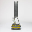 preemo - 15 inch 9mm Painted Sandblast Beaker [P057] Glass Bong preemo SILVER