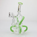 preemo - 8 inch 6-Arm Recycler Rig [P032] Glass Rig preemo M-Green