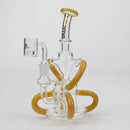 preemo - 8 inch 6-Arm Recycler Rig [P032] Glass Rig preemo Topaz