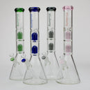Blueberry-15 inch Double Tree Perc Beaker [S387] Glass Rig High-End Brands Glass