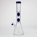 Blueberry-15 inch Double Tree Perc Beaker [S387] Glass Rig High-End Brands Glass Blue