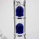 Blueberry-15 inch Double Tree Perc Beaker [S387] Glass Rig High-End Brands Glass