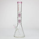 Blueberry-15 inch Double Tree Perc Beaker [S387] Glass Rig High-End Brands Glass Pink