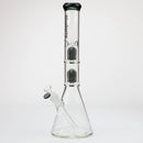 Blueberry-15 inch Double Tree Perc Beaker [S387] Glass Rig High-End Brands Glass Smoke
