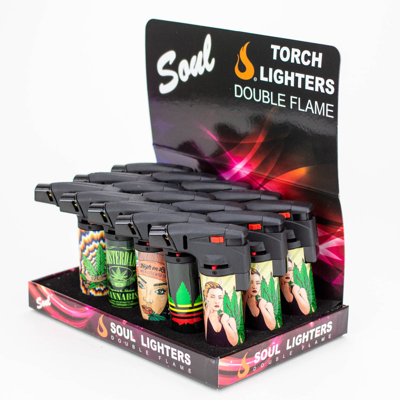 O Soul - Dual Flame Torch lighter Box of 15 [00239/20139]