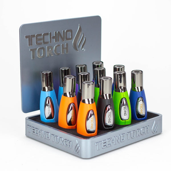 O Techno Torch – Rubber silngle flame torch lighter - Assorted Colors [17135R]