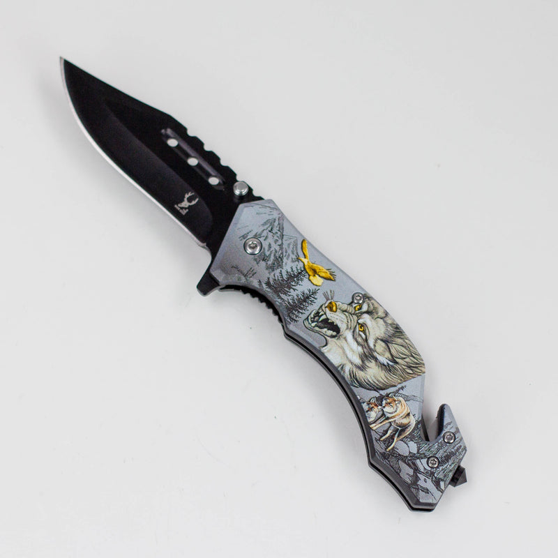 O TheBoneEdge 8″ Wildlife Folding Knife Stainless Steel [1325X]