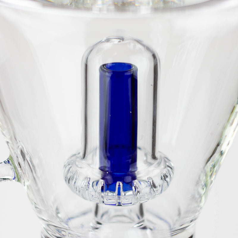 O 13" AQUA Glass 2-in-1 Sowerhead percolator glass bong [AQUA125]