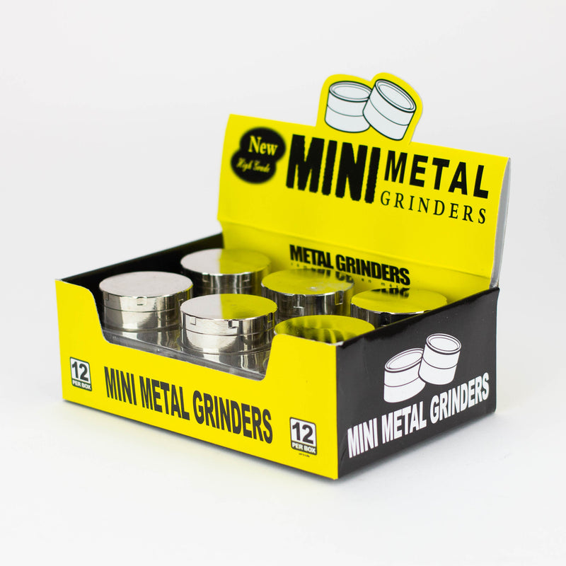 O 3-Piece Mini Metal Grinder Box of 12 [GR844]