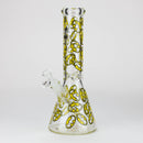 NG- 13 inch Bat Logo 7mm Beaker [S344] Glass Bong High-End Brands Glass Gold