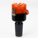 NG - Black & Colour Bubble Bucket Bowl [TW001] Bowl · Banger · Oil Burner High-End Brands Glass ORANGE