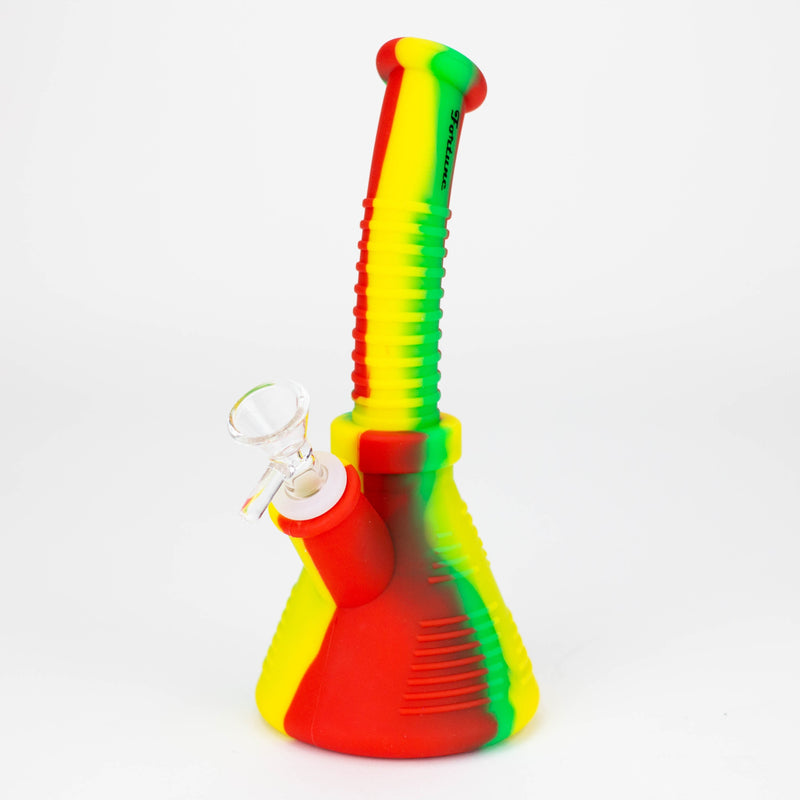 O Fortune | 8.5" Angled Silicone Waterpipe-Assorted Colours [SP1019]