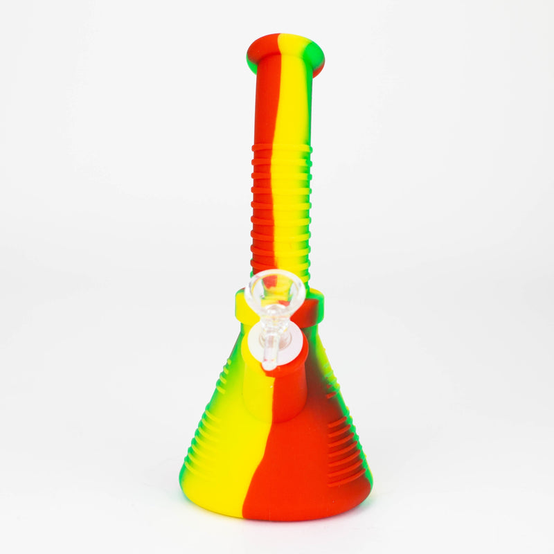 O Fortune | 8.5" Angled Silicone Waterpipe-Assorted Colours [SP1019]