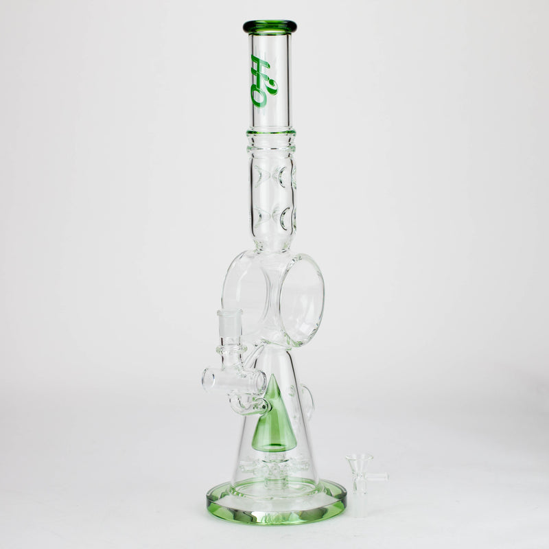 O H2O | 19" Cone diffuser glass water bong [H2O-5012]