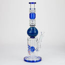 H2O | 15" Gold fumed sphere Glass water bong [H2O-5017] Glass Bong Canadian Distributor Blue