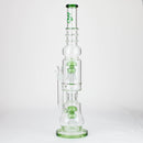 H2O | 21" Percolator glass water bong [H2O-5018] Glass Bong Canadian Distributor Green