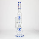 H2O | 21" Percolator glass water bong [H2O-5018] Glass Bong Canadian Distributor Blue