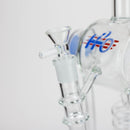H2O | 14" glass water bong [H2O-5022] Glass Bong Canadian Distributor
