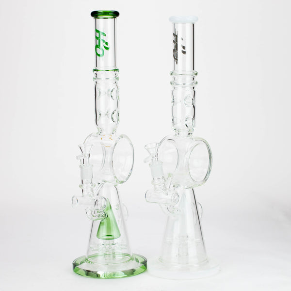 O H2O | 19" Cone diffuser glass water bong [H2O-5012]