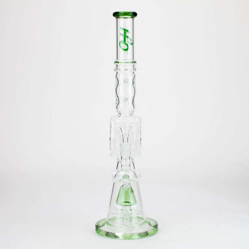 O H2O | 19" Cone diffuser glass water bong [H2O-5012]