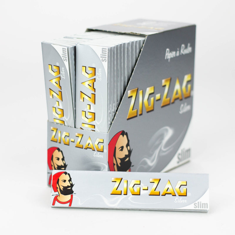 O ZIG-ZAG silver King slim rolling paper Box of 50