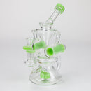 preemo - 8 inch Double Finger Hole Recycler [P086] Glass Bong preemo GREEN