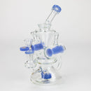 preemo - 8 inch Double Finger Hole Recycler [P086] Glass Bong preemo BLUE