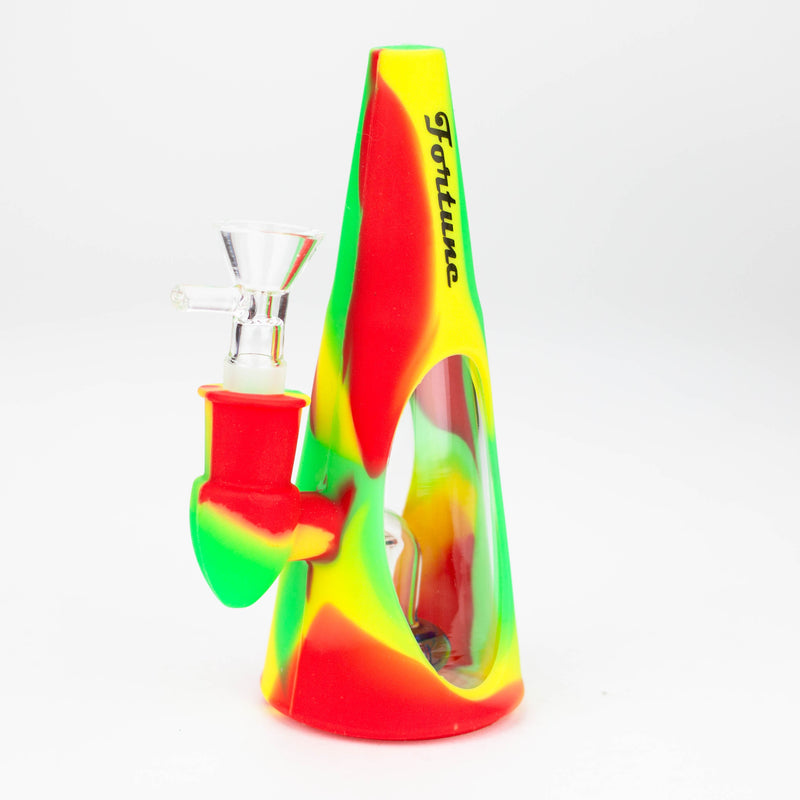 Fortune | 6.5" Multi-color Cone silicone water bong-Assorted [SP1049] Resin · Silicone · Plastic Bong Fortune