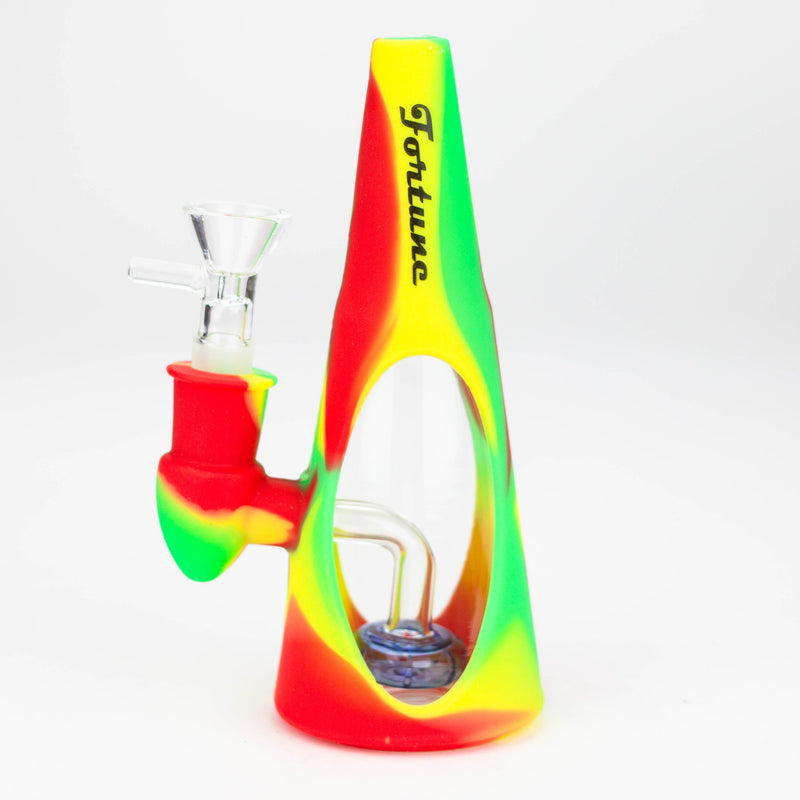 Fortune | 6.5" Multi-color Cone silicone water bong-Assorted [SP1049] Resin · Silicone · Plastic Bong Fortune