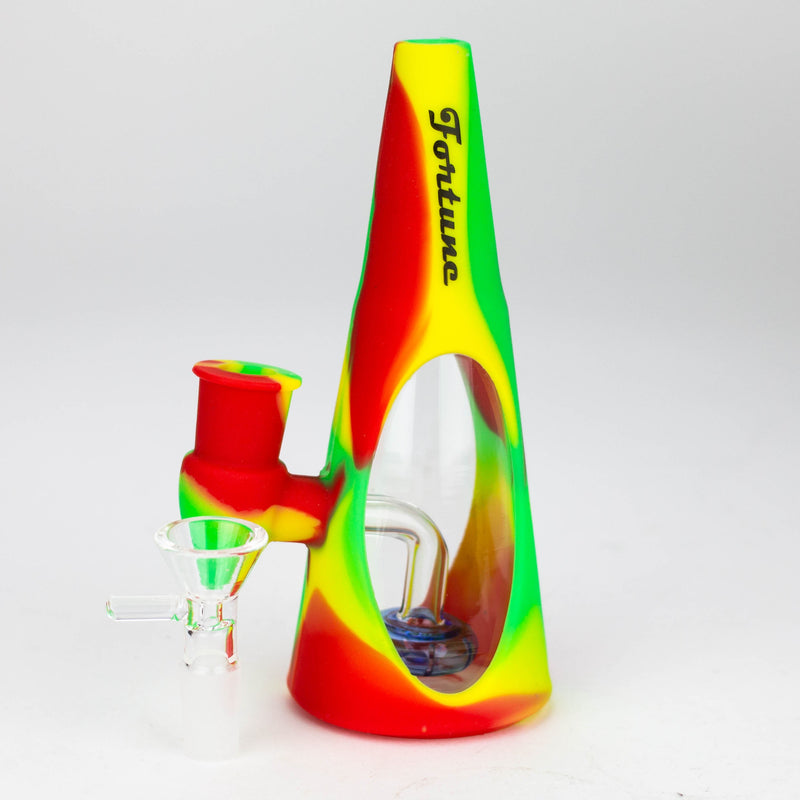 Fortune | 6.5" Multi-color Cone silicone water bong-Assorted [SP1049] Resin · Silicone · Plastic Bong Fortune