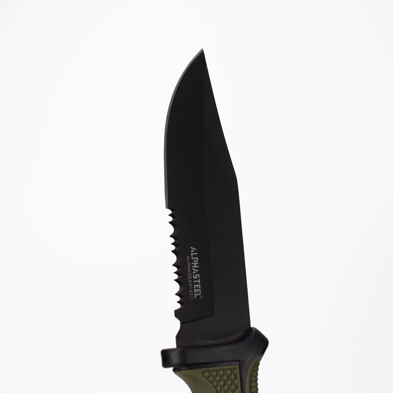 O ALPHASTEEL | Fixed Blade Knife with ABS Sheath [2818]