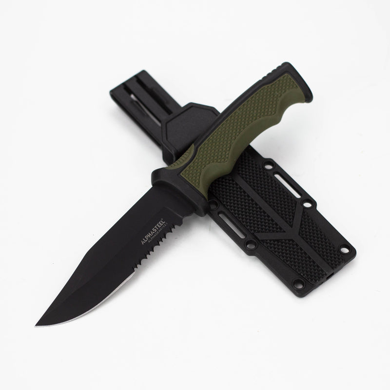 O ALPHASTEEL | Fixed Blade Knife with ABS Sheath [2818]