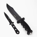 ALPHASTEEL | 11.5″ Tactical Hunting Knife with throwing Knife [1248A] Fixed Blade Knife JJ Distribution
