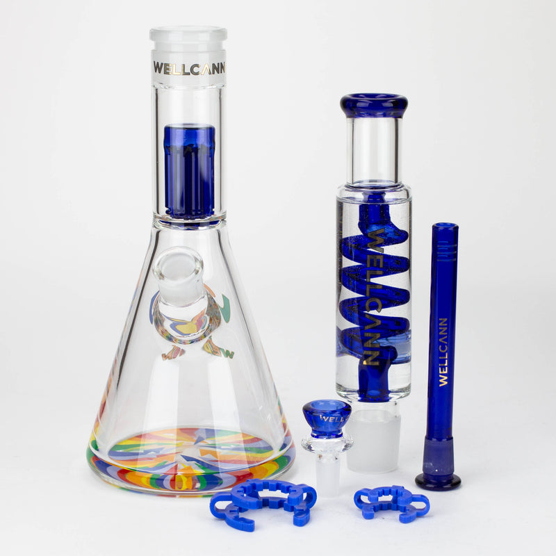 O WELLCANN | 18" Glycerine Detachable Glass Bong [560]