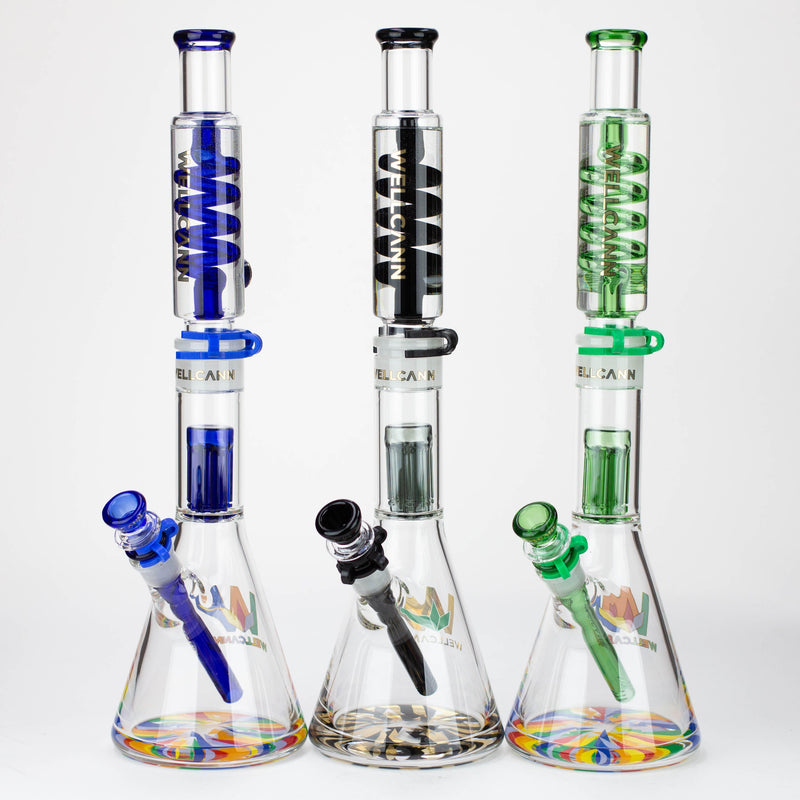 O WELLCANN | 18" Glycerine Detachable Glass Bong [560]