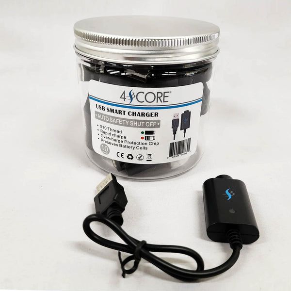 O 4 Score | Extra Corded USB Chargers Jar of 10