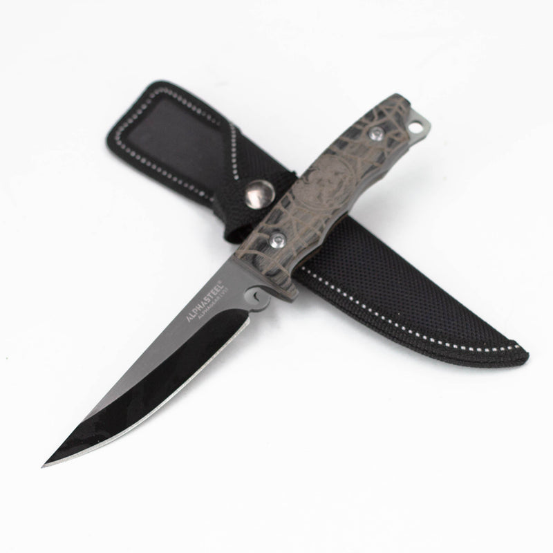 O ALPHASTEEL | 8" Full Tang Fixed Blade Hunting Knives [MOD5]