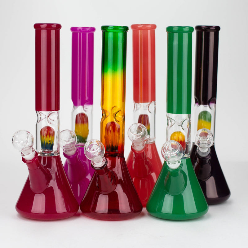 O 12" Rasta Water Beaker Water Bong [UB-12-RASTA]