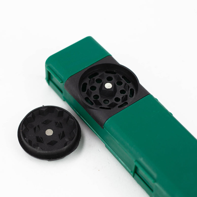 O 4.4" herb plastic grinder with paper holder Box of 12 [G402]