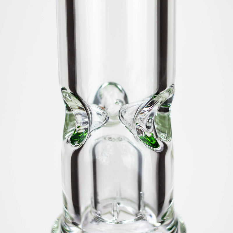 O 19" Dual 8 arms perc, with splash guard 7mm glass water bong [G11135]