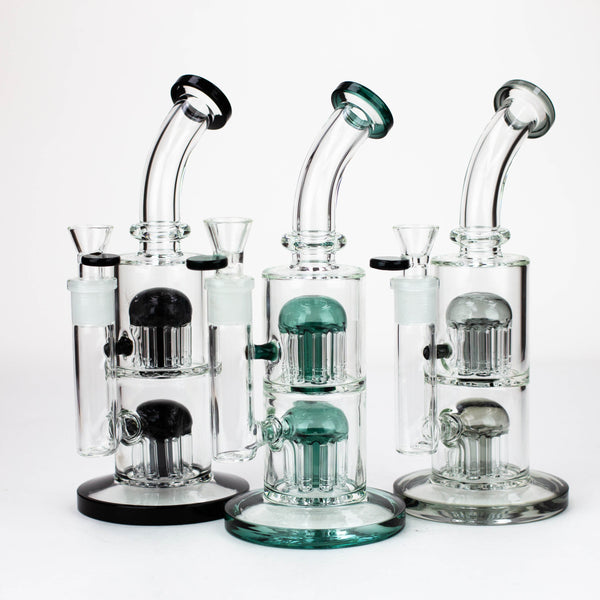 O 10" Glass Bubbler with dual 8 arms perc [G31014]