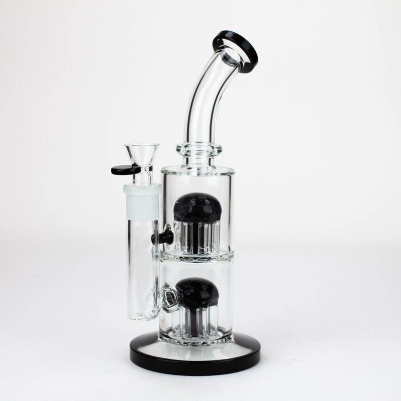 O 10" Glass Bubbler with dual 8 arms perc [G31014]