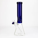 13" Pyramid Base Beaker [G11113] Glass Bong Purple Haze Smoke Inc Blue