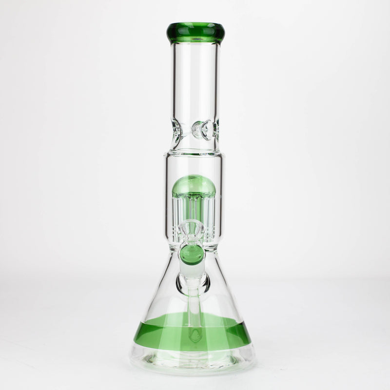 O 14" Single 8 arms perc, glass water bong [G01037]