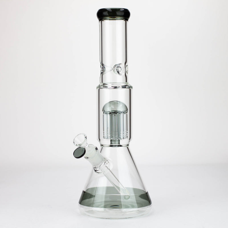 O 14" Single 8 arms perc, glass water bong [G01037]