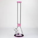 18" Classic 7 mm glass Beaker bong [G23172] Glass Bong Purple Haze Smoke Inc Milk Pink