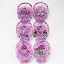 Skull glass ashtray Box of 6 Glass Ashtray Canadian Distributor Pink Bunny A