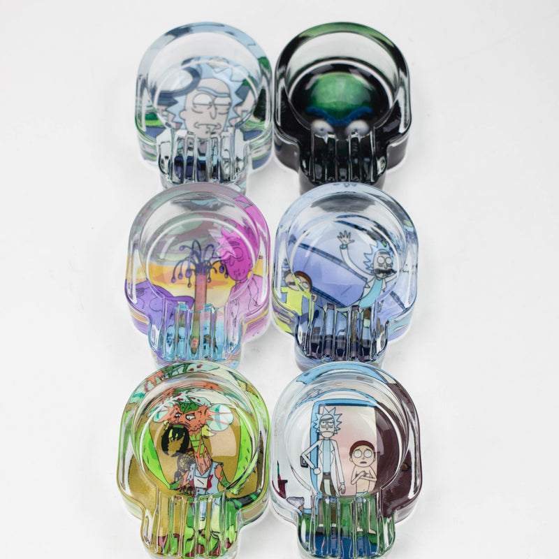 O Skull glass ashtray Box of 6